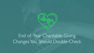 end of year charitable giving